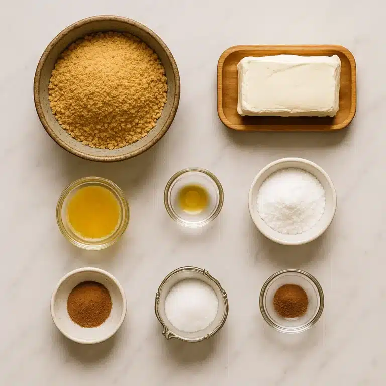 churro-cheesecake-cookie-ingredients-flat-lay Flat lay of churro cheesecake cookie ingredients on marble surface