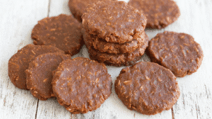 Classic no bake cookies with almond extract, chocolate peanut butter oats dessert