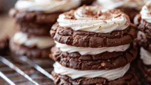 Classic No Bake Cookies with Cream Cheese Frosting made with oats, cocoa, peanut butter, and cream cheese icing