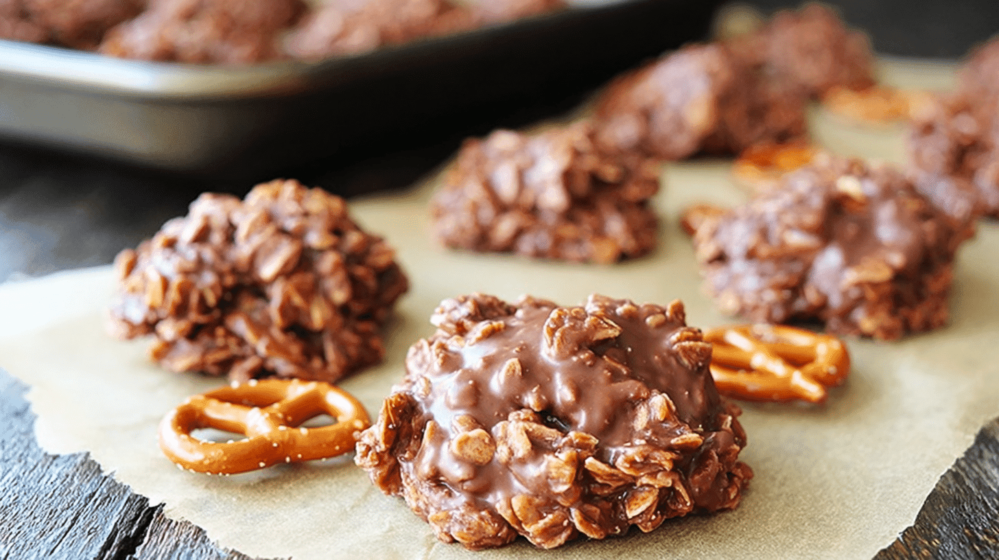 No Bake Cookies with Crushed Pretzels: The Game Day Champion That’ll Convert Every Skeptic