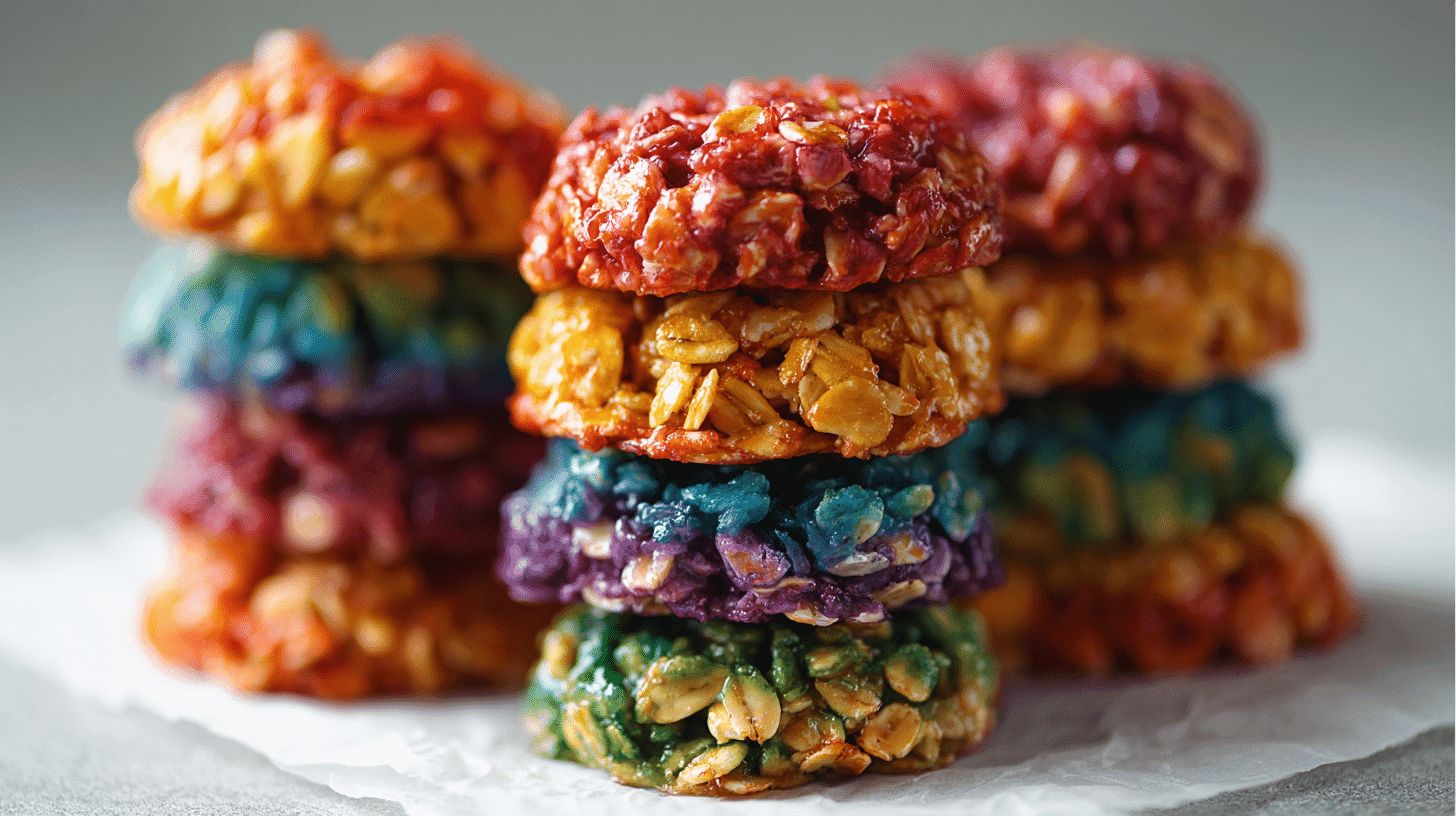 Rainbow No Bake Cookies: When Kids Paint the Kitchen with Edible Magic