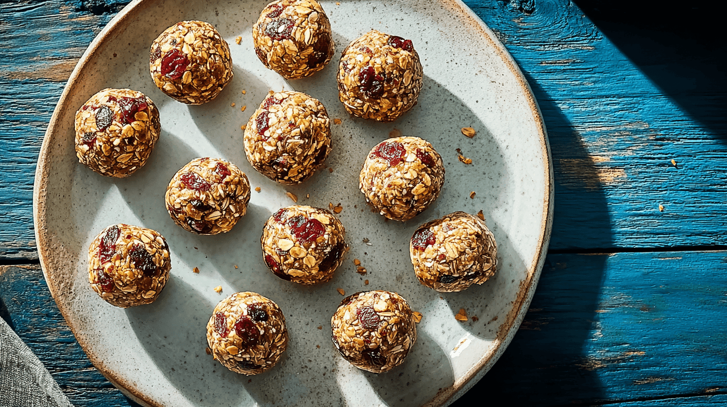No-Bake Cranberry Orange Energy Balls – Tangy, Sweet & Ready in 12 Minutes