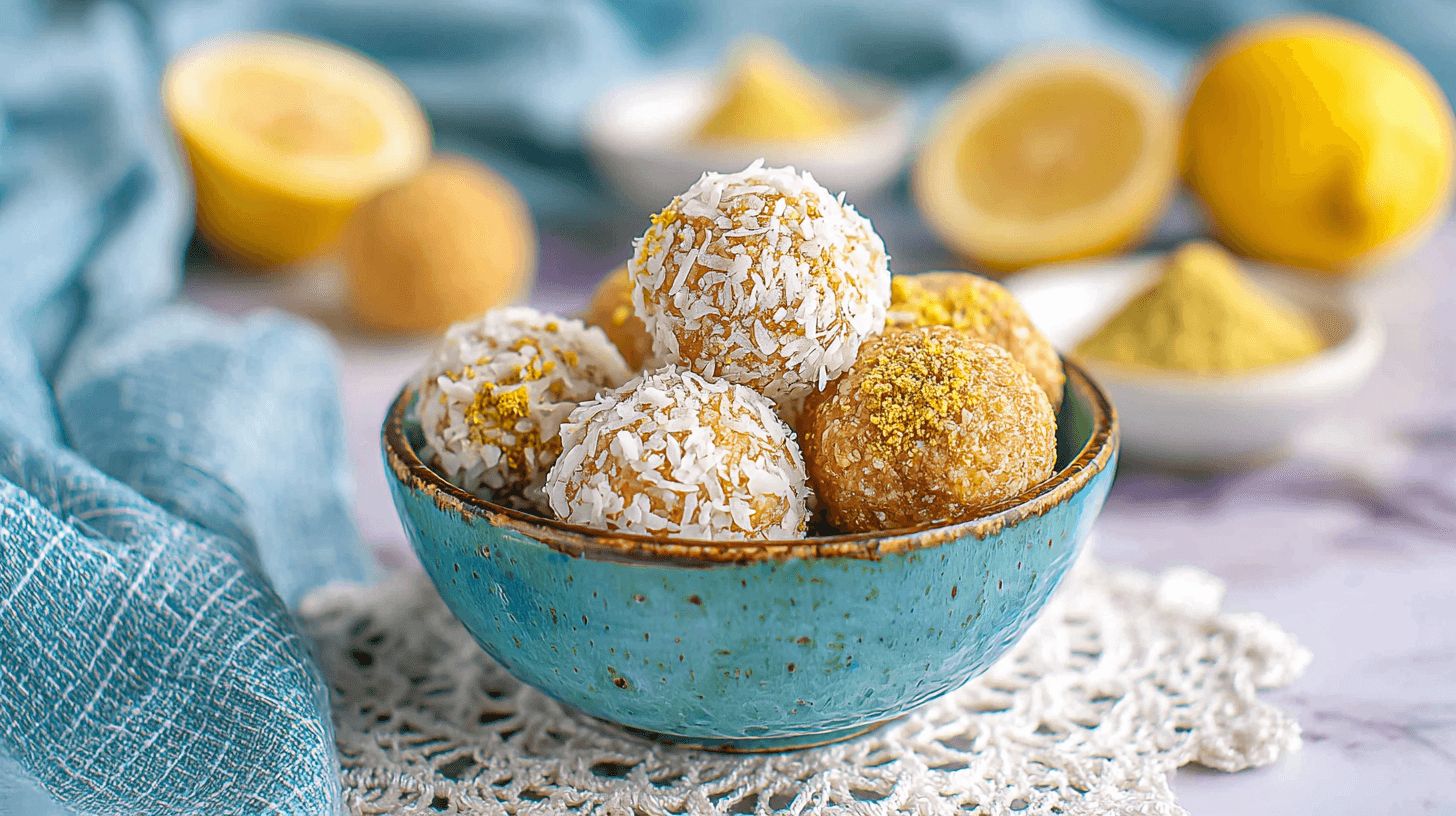 No-Bake Lemon Coconut Energy Balls – Bright & Energizing in 10 Minutes