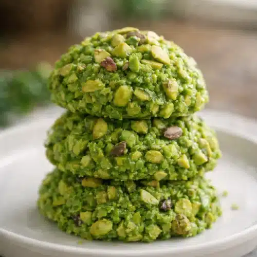 Pistachio No Bake Cookies for St. Patrick’s Day – Creamy & Festive 1 Close-up of pistachio no bake cookies showing nut texture