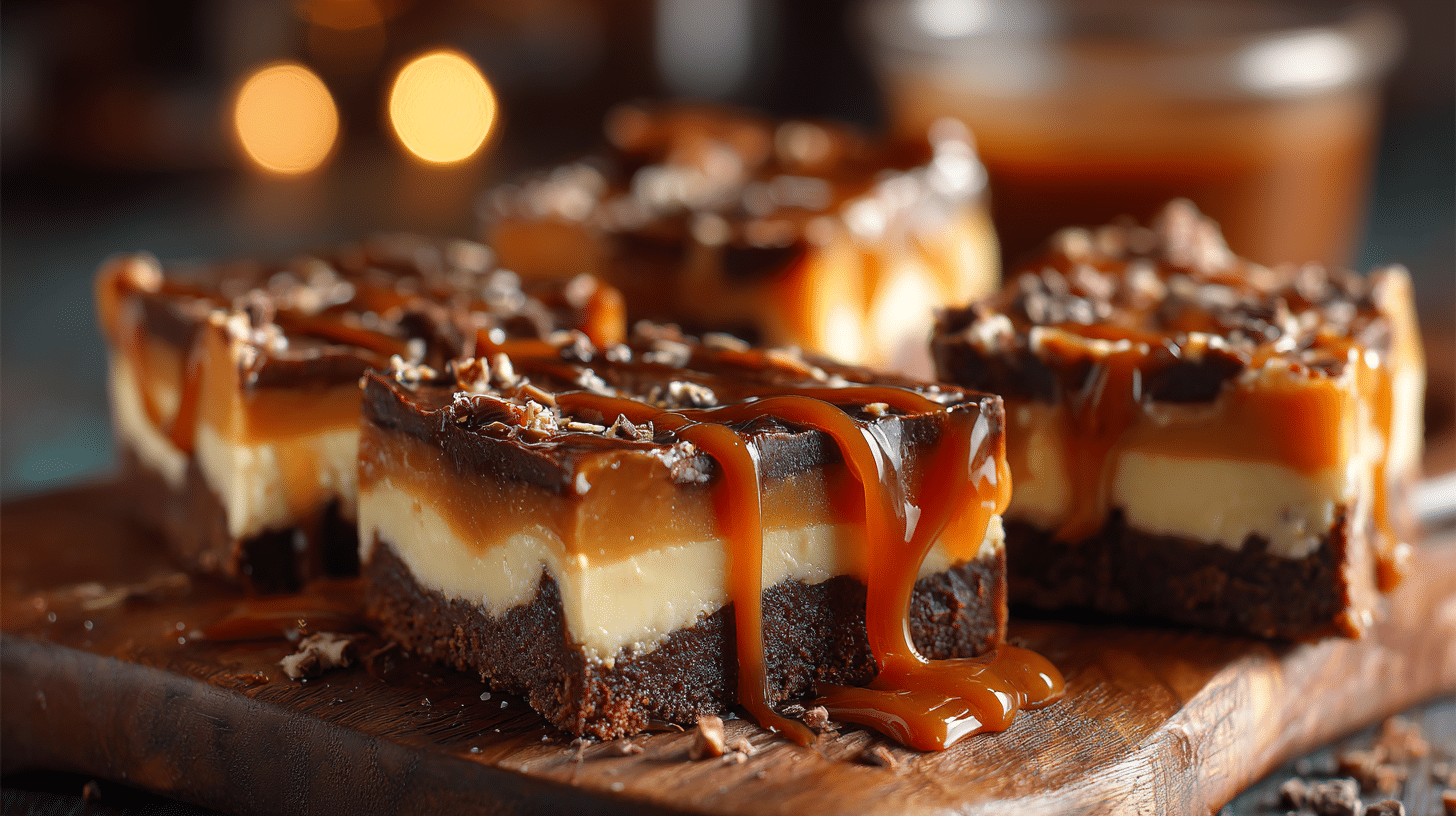 No-Bake Chocoflan Magic Bars – Chocolate & Caramel Layers